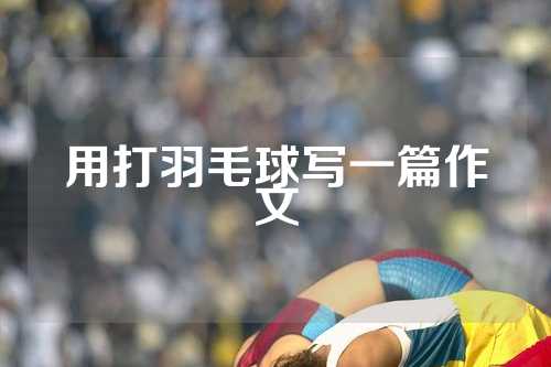 用打羽毛球写一篇作文