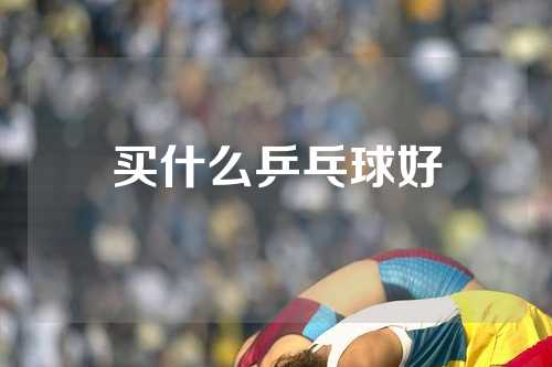 买什么乒乓球好