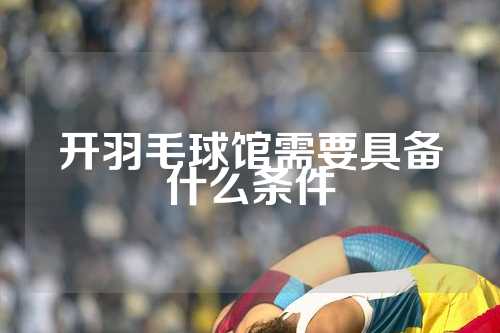 开羽毛球馆需要具备什么条件