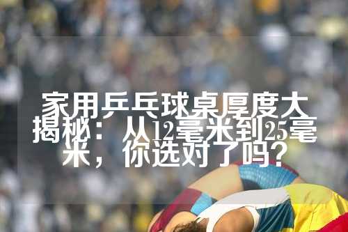 家用乒乓球桌厚度大揭秘：从12毫米到25毫米，你选对了吗？