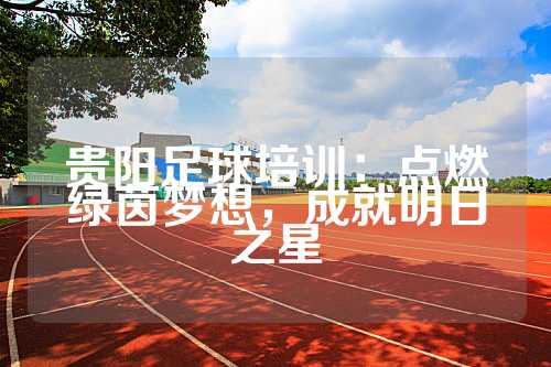 贵阳足球培训：点燃绿茵梦想，成就明日之星