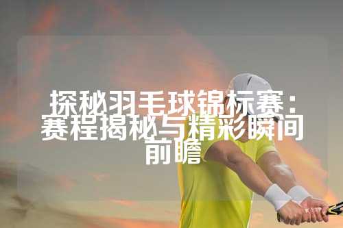 探秘羽毛球锦标赛：赛程揭秘与精彩瞬间前瞻