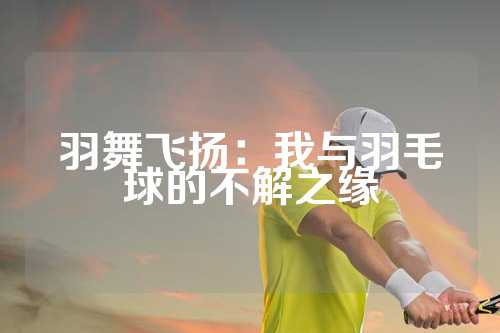 羽舞飞扬：我与羽毛球的不解之缘