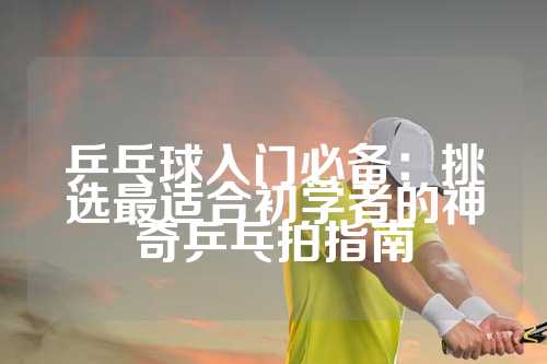 乒乓球入门必备：挑选最适合初学者的神奇乒乓拍指南