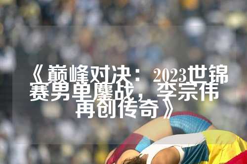 《巅峰对决：2023世锦赛男单鏖战，李宗伟再创传奇》