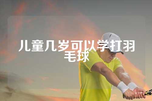 儿童几岁可以学打羽毛球