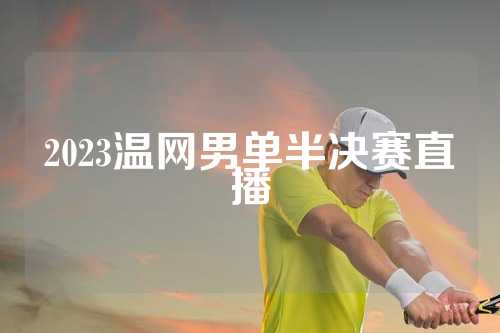 2023温网男单半决赛直播